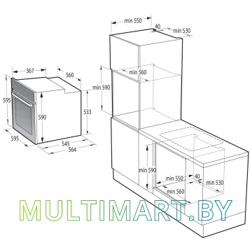 Электрический духовой шкаф Gorenje BO6735E05B картинка 7